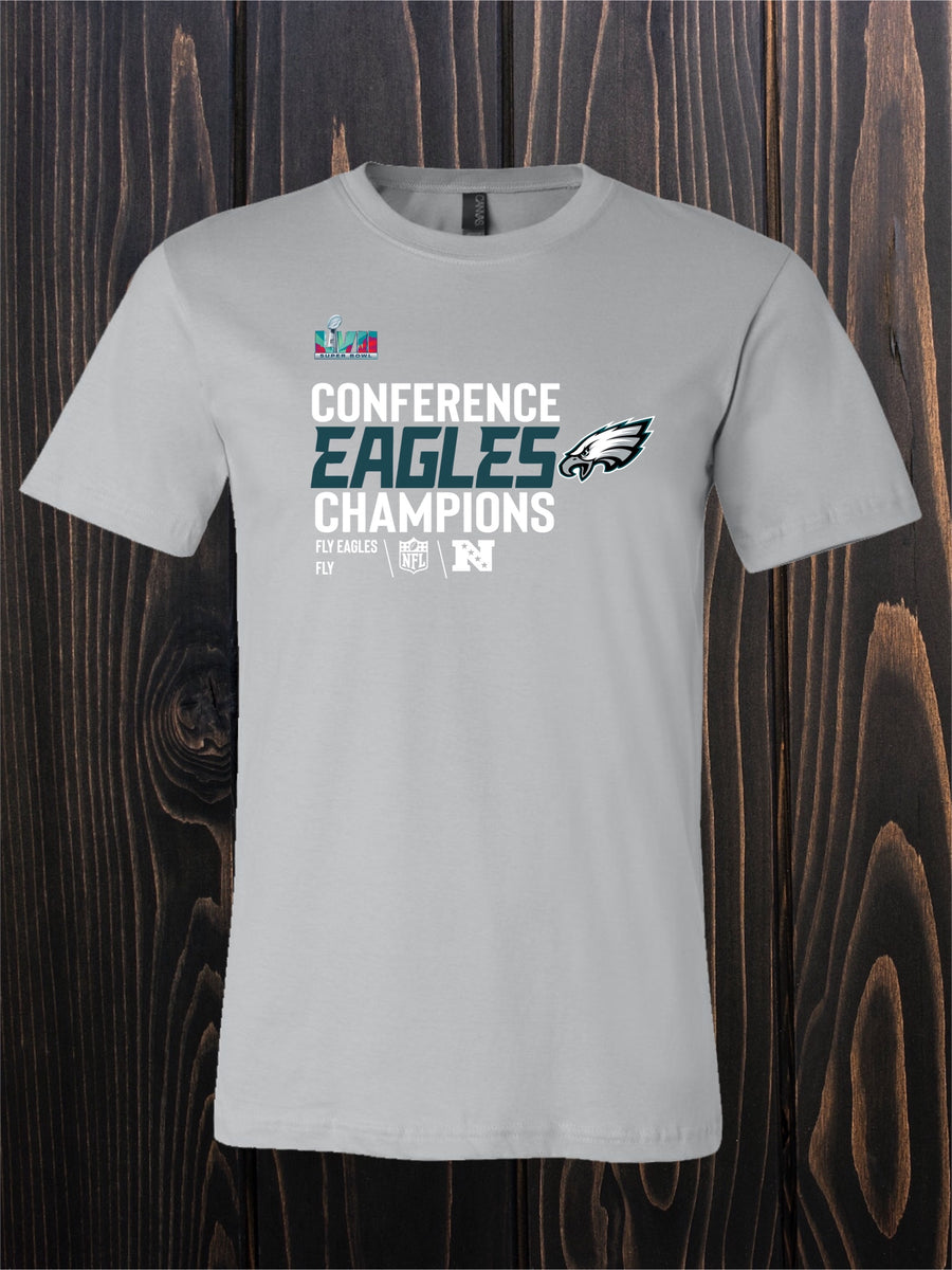 Roo Official LLC Eagles NFC Champions Tshirt - Hoodie - Crewneck Sweatshirt Black / 3XL Adult Crewneck