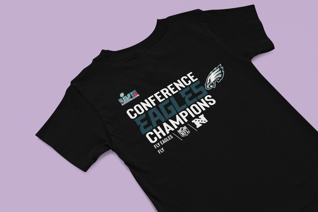 Roo Official LLC Eagles NFC Champions Tshirt - Hoodie - Crewneck Sweatshirt Black / 3XL Adult Crewneck